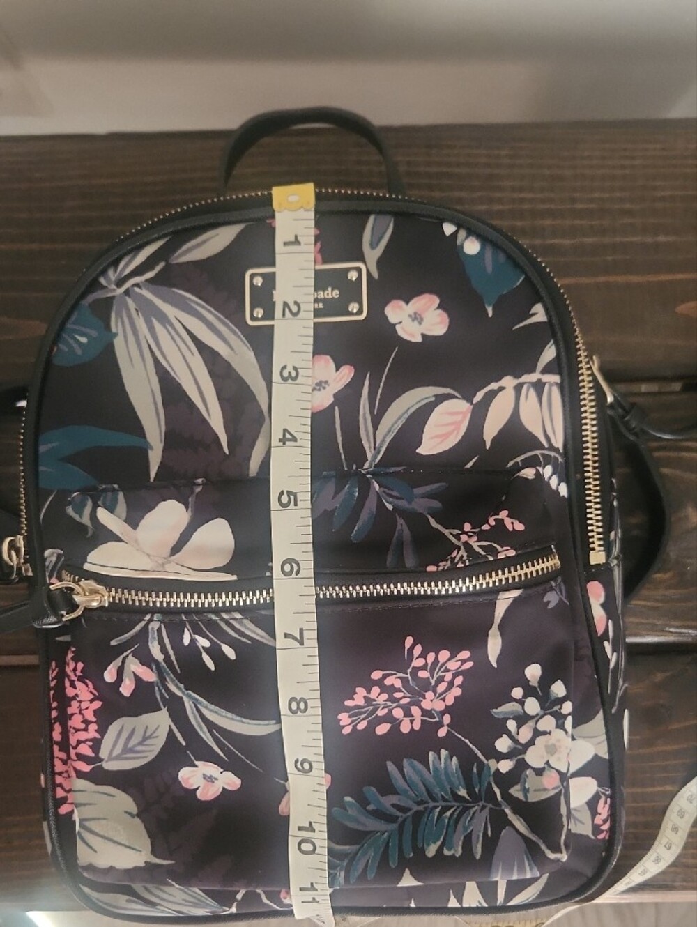 Kate Spade Black Floral Mini Backpack - Picture 10 of 14